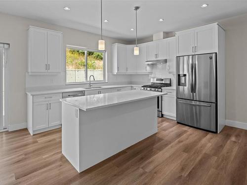 A-330 Lone Oak Pl, Langford, BC - Indoor Photo Showing Kitchen With Stainless Steel Kitchen With Upgraded Kitchen