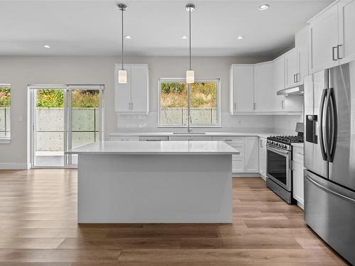 A-330 Lone Oak Pl, Langford, BC - Indoor Photo Showing Kitchen With Stainless Steel Kitchen With Upgraded Kitchen