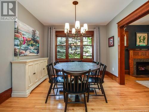 118 Grey Street, Fredericton, NB - Indoor Photo Showing Dining Room With Fireplace