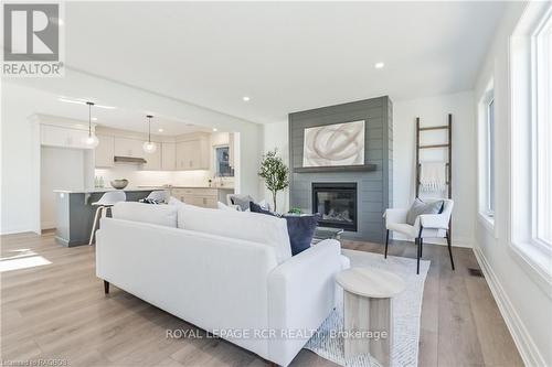 518 Newfoundland Street, Wellington North (Mount Forest), ON - Indoor Photo Showing Living Room With Fireplace