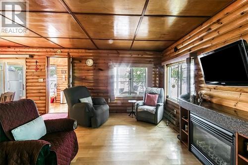 50B Filion Road, Field, ON - Indoor Photo Showing Living Room With Fireplace