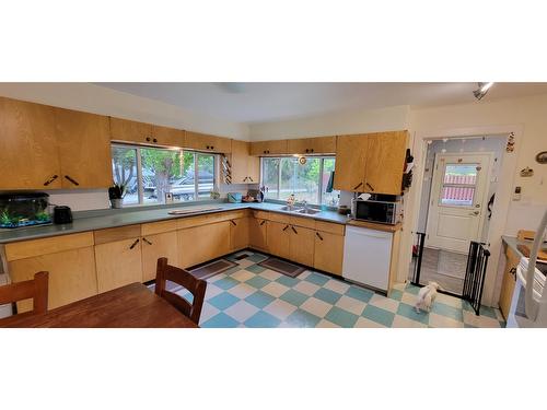 409 9Th Avenue, New Denver, BC - Indoor Photo Showing Kitchen With Double Sink