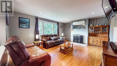 26 Western Heights, Portugal Cove, NL - Indoor Photo Showing Living Room With Fireplace