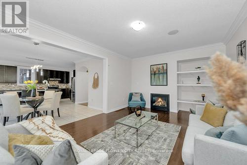 21 Borrelli Drive, Brampton, ON - Indoor Photo Showing Living Room With Fireplace