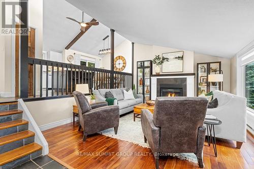 1 Armstrong Crescent, Grey Highlands (Markdale), ON - Indoor Photo Showing Living Room With Fireplace