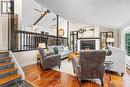 1 Armstrong Crescent, Grey Highlands (Markdale), ON  - Indoor Photo Showing Living Room With Fireplace 