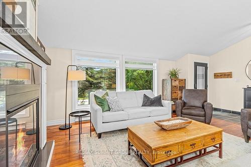 1 Armstrong Crescent, Grey Highlands (Markdale), ON - Indoor Photo Showing Living Room With Fireplace