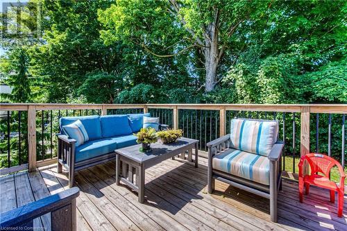 View of the greenbelt behind the property - 89 Hearthwood Crescent, Kitchener, ON - Outdoor With Deck Patio Veranda