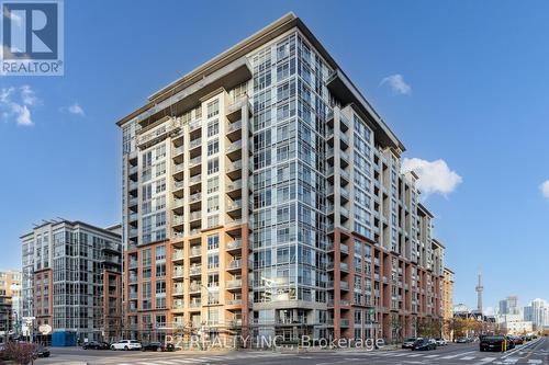 1123 - 1 Shaw Street, Toronto, ON - Outdoor With Balcony With Facade