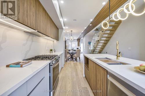 877 Logan Avenue, Toronto (North Riverdale), ON - Indoor Photo Showing Kitchen With Double Sink With Upgraded Kitchen