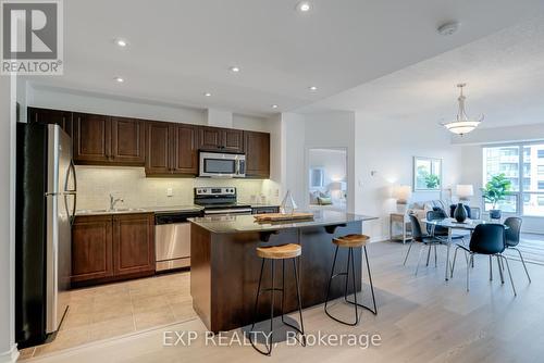 405 - 37 Ellen Street, Barrie, ON - Indoor Photo Showing Kitchen With Stainless Steel Kitchen