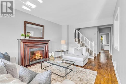 602 Raphael Avenue, Mississauga, ON - Indoor Photo Showing Living Room With Fireplace