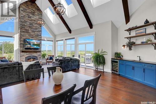 Chobanik Acreage, Lumsden Rm No. 189, SK - Indoor With Fireplace