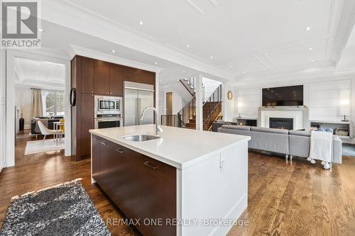 42B Otonabee Avenue, Toronto (Newtonbrook East), ON - Indoor Photo Showing Kitchen With Fireplace With Upgraded Kitchen