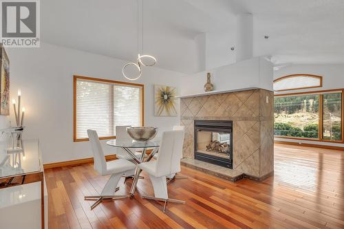 20911 Garnet Valley Road, Summerland, BC - Indoor Photo Showing Dining Room With Fireplace