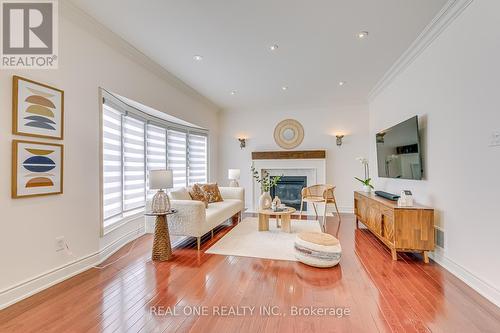 1299 Bayshire Drive, Oakville, ON - Indoor Photo Showing Living Room With Fireplace