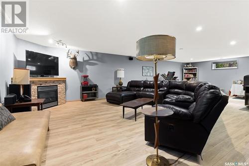 44 Fernwood Street, White City, SK - Indoor With Fireplace