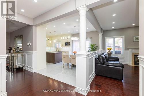 4 Louvain Drive, Brampton, ON - Indoor Photo Showing Living Room With Fireplace