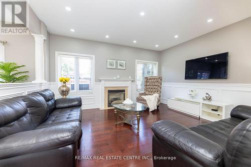 4 Louvain Drive, Brampton (Vales Of Castlemore North), ON - Indoor Photo Showing Living Room With Fireplace