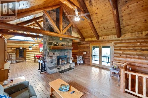 32062 Hwy 28 E, Bancroft, ON - Indoor Photo Showing Living Room With Fireplace