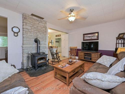 294066 8Th Line, Amaranth, ON - Indoor Photo Showing Living Room With Fireplace