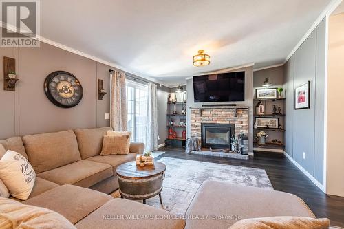 4 Bent Willow Court, Haldimand, ON - Indoor Photo Showing Living Room With Fireplace