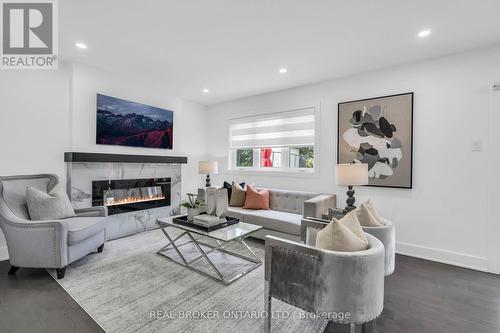 29 Norfield Crescent, Toronto (Elms-Old Rexdale), ON - Indoor Photo Showing Living Room With Fireplace