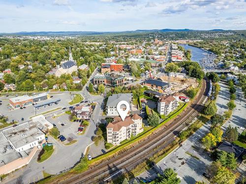 Aerial photo - 101-60 Rue Du Lac, Magog, QC - Outdoor With Body Of Water With View