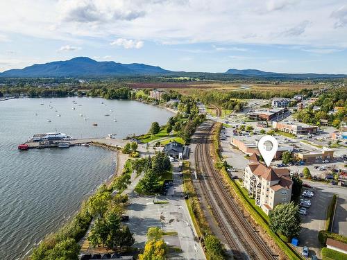 Aerial photo - 101-60 Rue Du Lac, Magog, QC - Outdoor With Body Of Water With View