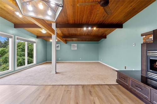 4636 East Vernon Road, Vernon, BC - Indoor Photo Showing Other Room With Fireplace