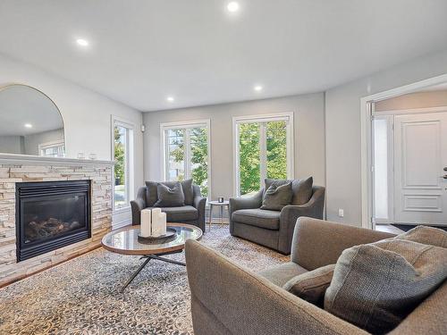 Salon - 29 Rue Paul-Chartrand, Saint-Philippe, QC - Indoor Photo Showing Living Room With Fireplace