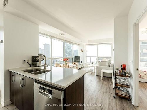 2802-1 Scott St, Toronto, ON - Indoor Photo Showing Kitchen With Double Sink