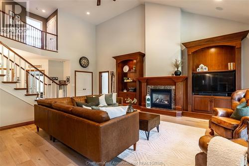 9677 Pioneer Line, Chatham, ON - Indoor Photo Showing Living Room With Fireplace