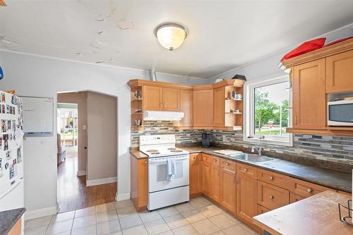 947 Burrows Avenue, Winnipeg, MB - Indoor Photo Showing Kitchen With Double Sink