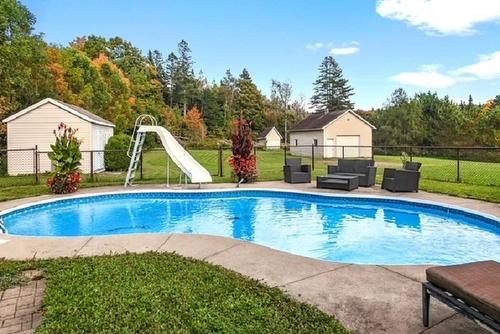 Pool - 1834Z  - 1834Az Ch. De La Grande-Ligne, Stoneham-Et-Tewkesbury, QC - Outdoor With In Ground Pool With Backyard