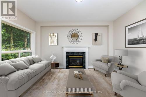 51 Stollar Boulevard, Barrie, ON - Indoor Photo Showing Living Room With Fireplace