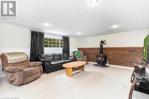 703021 Walker Sideroad, Chatsworth, ON - Indoor Photo Showing Living Room With Fireplace