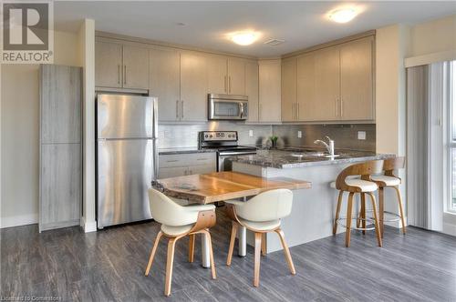 1 Victoria Street Unit# 1602, Kitchener, ON - Indoor Photo Showing Kitchen With Double Sink