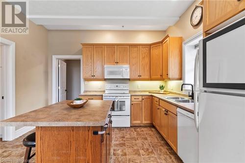 355 Princess Street Unit# 1, Shallow Lake, ON - Indoor Photo Showing Kitchen With Double Sink