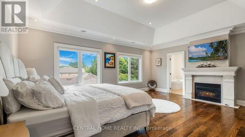 1 Tally Lane, Toronto, ON - Indoor Photo Showing Bedroom With Fireplace