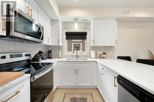 233 Watson Unit# 205, Windsor, ON - Indoor Photo Showing Kitchen With Stainless Steel Kitchen With Upgraded Kitchen