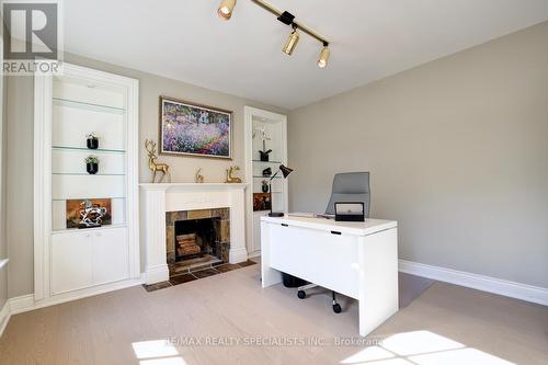 1275 Donlea Crescent, Oakville, ON - Indoor Photo Showing Office With Fireplace