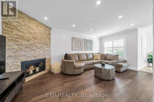 3338 Beau Rivage Crescent, Mississauga, ON - Indoor Photo Showing Living Room With Fireplace