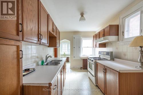 55 Roe Avenue, Toronto, ON - Indoor Photo Showing Kitchen With Double Sink