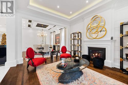 70 Banbury Road, Toronto, ON - Indoor Photo Showing Living Room With Fireplace