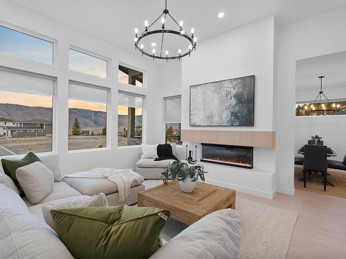 2141 Galore Cres, Kamloops, BC - Indoor Photo Showing Living Room With Fireplace