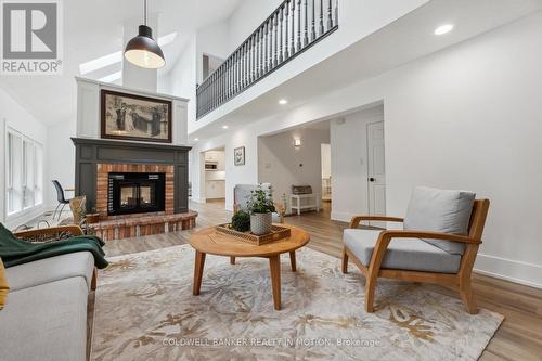 504 Birch Point Road, Kawartha Lakes, ON - Indoor Photo Showing Living Room With Fireplace