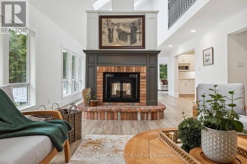 504 Birch Point Road, Kawartha Lakes, ON - Indoor Photo Showing Living Room With Fireplace