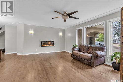 3810 Balfour Place, Saskatoon, SK - Indoor Photo Showing Living Room With Fireplace