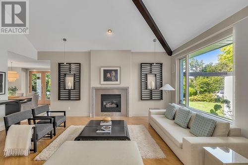 469 Carona Crescent, Kelowna, BC - Indoor Photo Showing Living Room With Fireplace